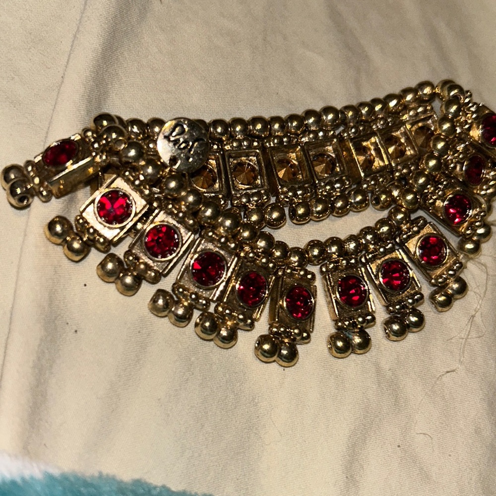 CLEOPATRA Exotic bracelet. BOHO. ‘. Fun faux ruby l